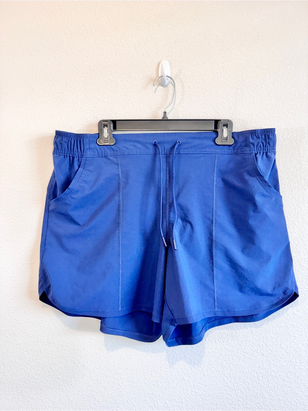 Lands End Sport Shorts 16W Blue Quick Dry Swim Board Coastal Athleisure Plus K71